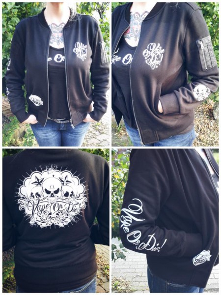 VAPE OR DIE Ladies Sweat Bomber Jacket von Urban Classics