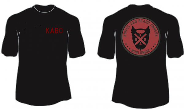 KABO T-Shirt (CLASSIC schwarz/rot/grau) Brust klein