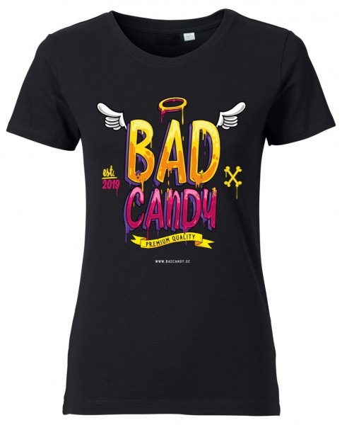 BAD CANDY Ladies T-Shirt "WINGS" black