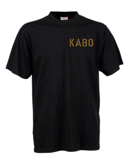 KABO T-Shirt (ERDIG) SCHWARZ Brust klein