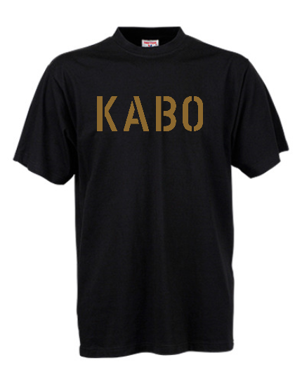 KABO T-Shirt (ERDIG) SCHWARZ Brust GROSS