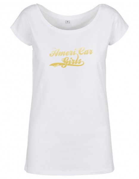 AmeriCarGirls Ladies T-Shirt Wide Neck (loose fit)